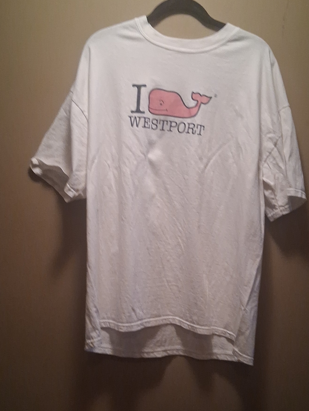 Vineyard Vines Mens 'I (Whale) Westport' White Graphic Tee XXL